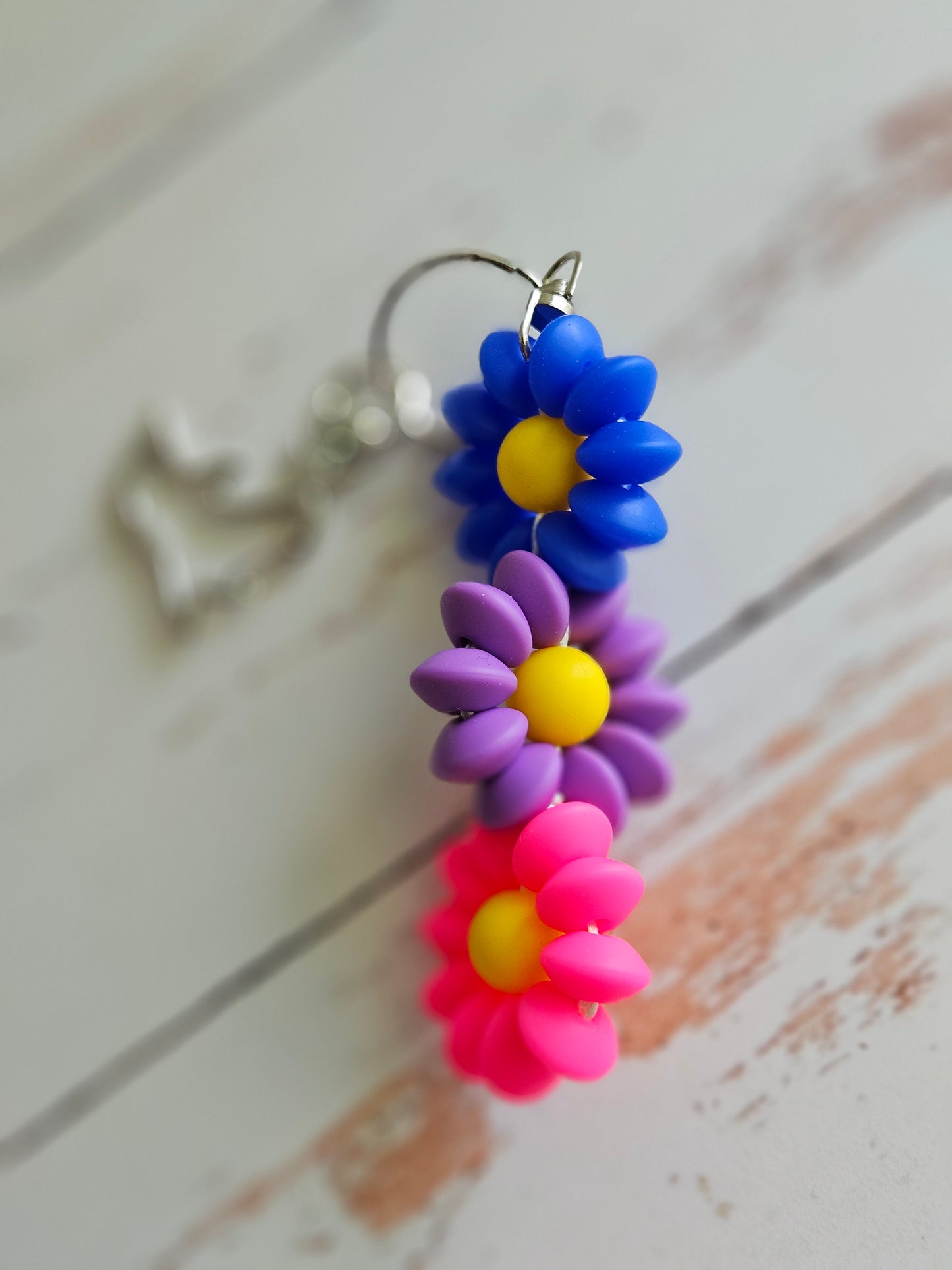 Triple Flower Keychain