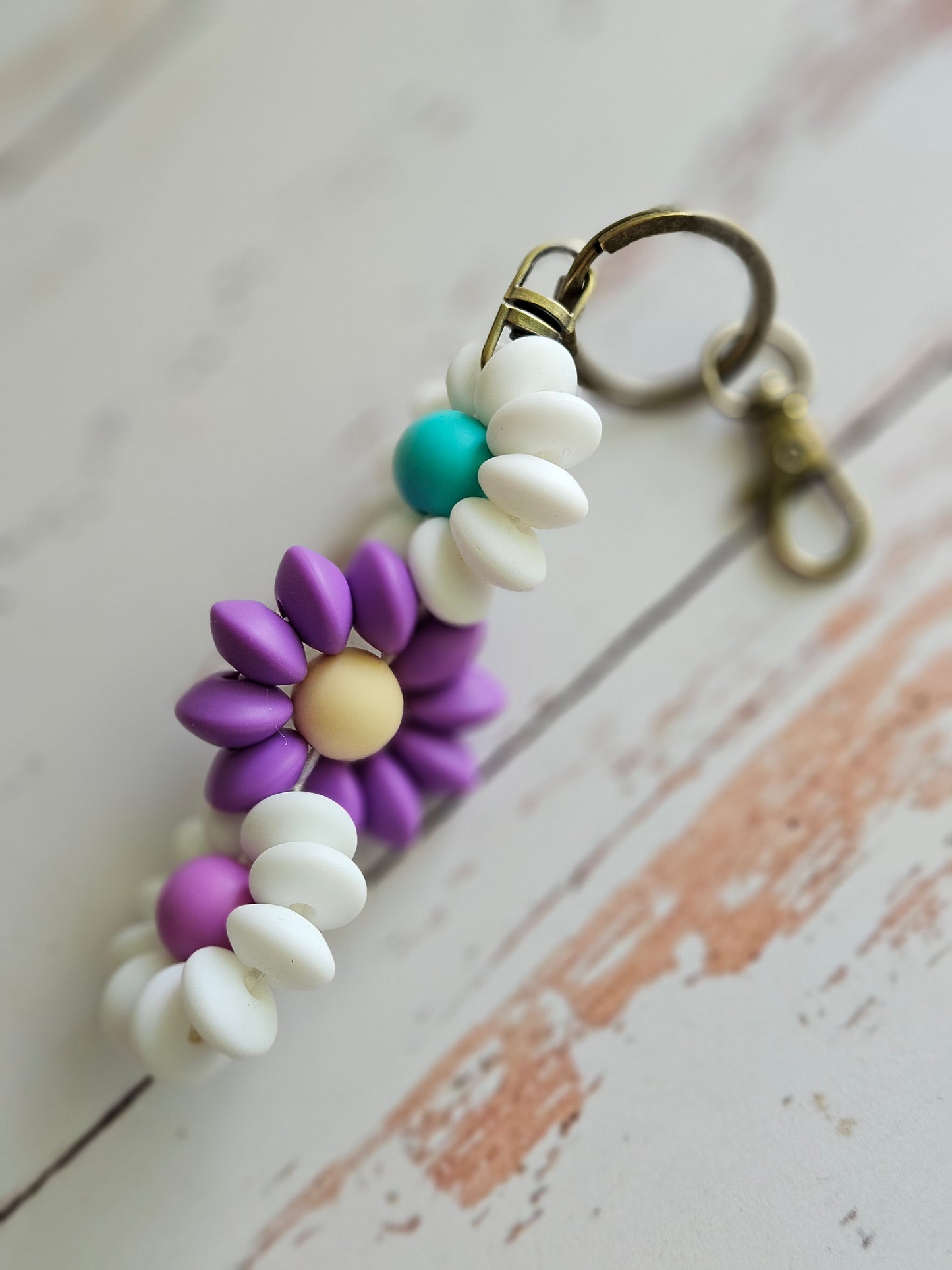 Triple Flower Keychain